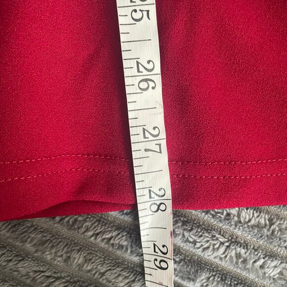 Wdirara Womens XS Wide Leg Jumpsuit Red Wine V-Neck Sheer Sleeve Elegant NWT - Picture 7 of 13